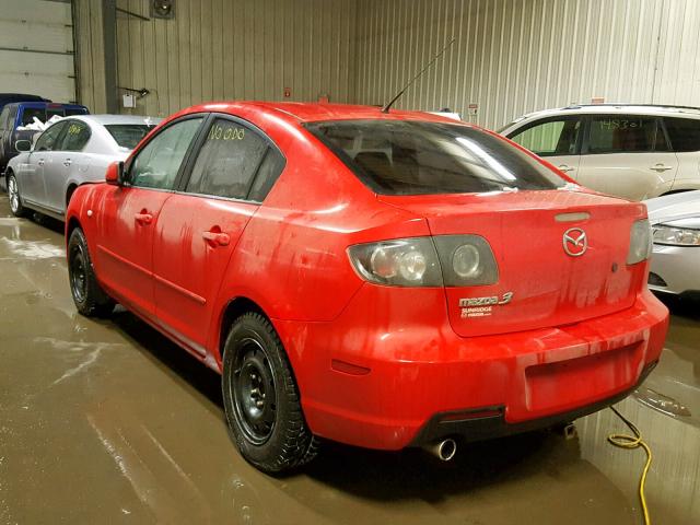 JM1BK32F481810176 - 2008 MAZDA 3 I RED photo 3