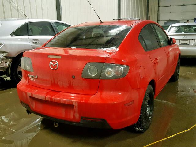 JM1BK32F481810176 - 2008 MAZDA 3 I RED photo 4