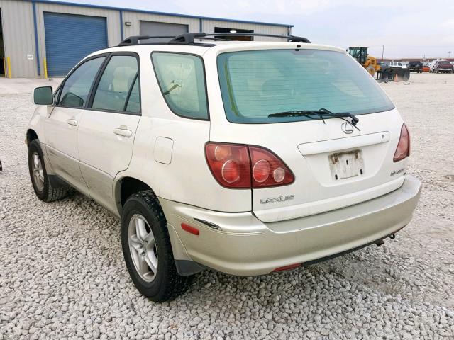 JT6GF10U3Y0079205 - 2000 LEXUS RX 300 WHITE photo 3