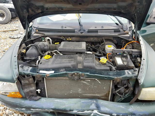 1B7HL2AN51S345546 - 2001 DODGE DAKOTA QUA GREEN photo 7