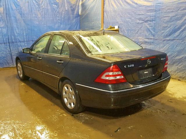 WDBRF84J85F576784 - 2005 MERCEDES-BENZ C 320 4MAT BLACK photo 3