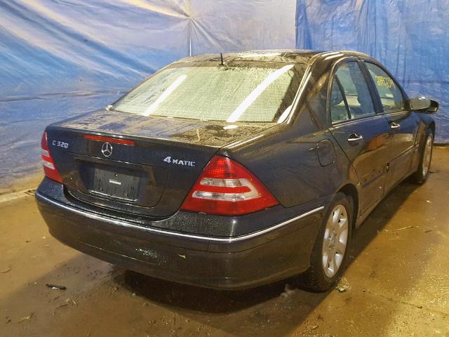 WDBRF84J85F576784 - 2005 MERCEDES-BENZ C 320 4MAT BLACK photo 4