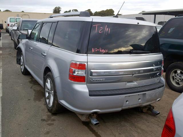 2FMHK6D88EBD23486 - 2014 FORD FLEX LIMIT SILVER photo 3