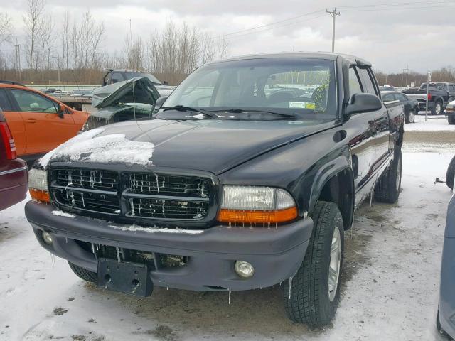 1D7HG38X63S234790 - 2003 DODGE DAKOTA QUA BLACK photo 2