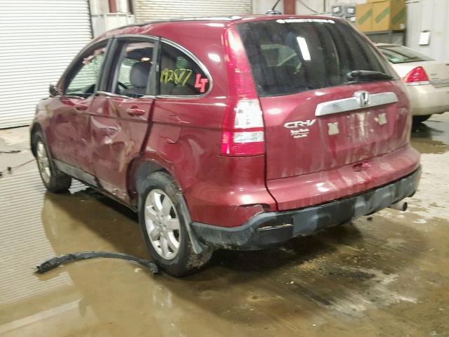 5J6RE48707L011049 - 2007 HONDA CR-V EXL MAROON photo 3