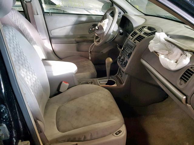 1G1ZT54895F192852 - 2005 CHEVROLET MALIBU LS BLACK photo 5