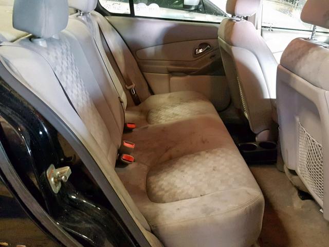 1G1ZT54895F192852 - 2005 CHEVROLET MALIBU LS BLACK photo 6