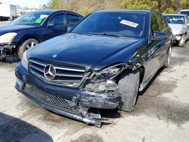 WDDGF4HB9EG252487 - 2014 MERCEDES-BENZ C 250 BLACK photo 2