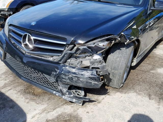 WDDGF4HB9EG252487 - 2014 MERCEDES-BENZ C 250 BLACK photo 9