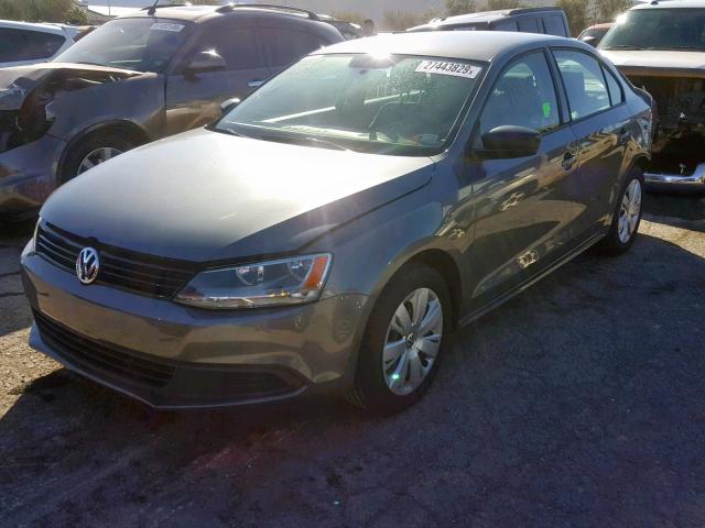 3VW2K7AJ1CM352814 - 2012 VOLKSWAGEN JETTA BASE GRAY photo 2