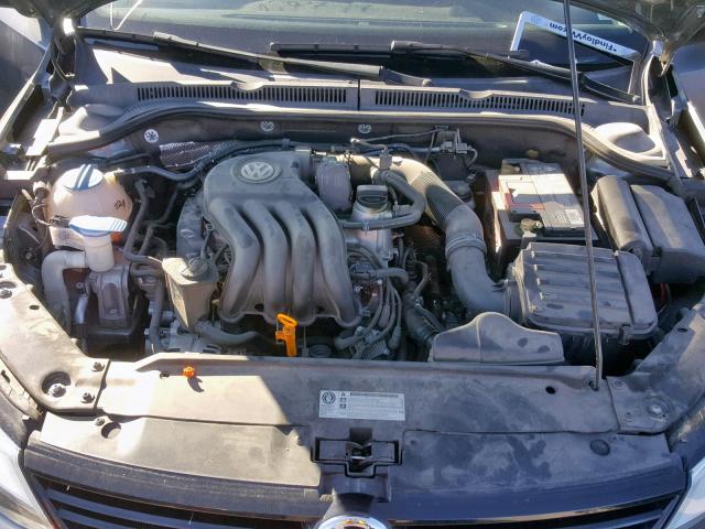 3VW2K7AJ1CM352814 - 2012 VOLKSWAGEN JETTA BASE GRAY photo 7