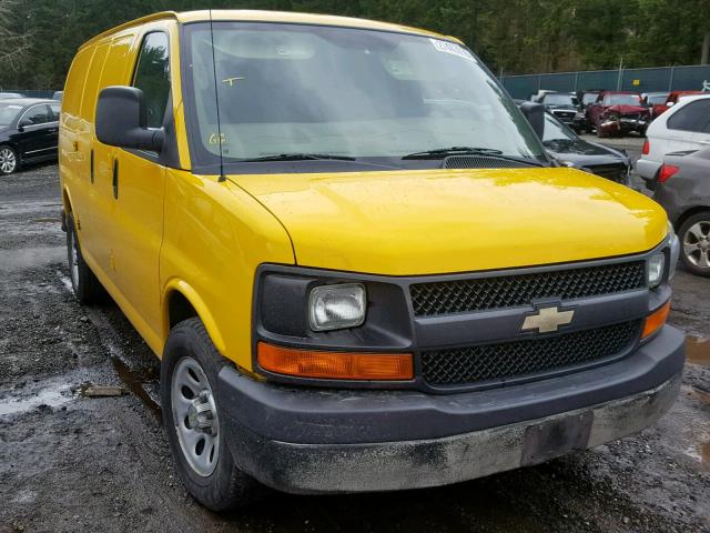 1GCSGAFX8B1174989 - 2011 CHEVROLET EXPRESS G1 YELLOW photo 1