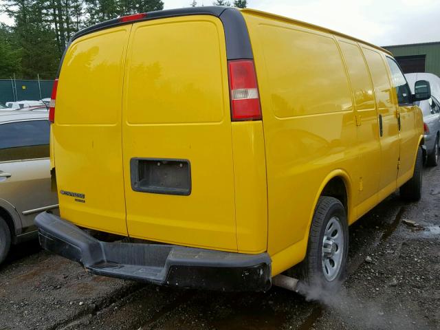 1GCSGAFX8B1174989 - 2011 CHEVROLET EXPRESS G1 YELLOW photo 4