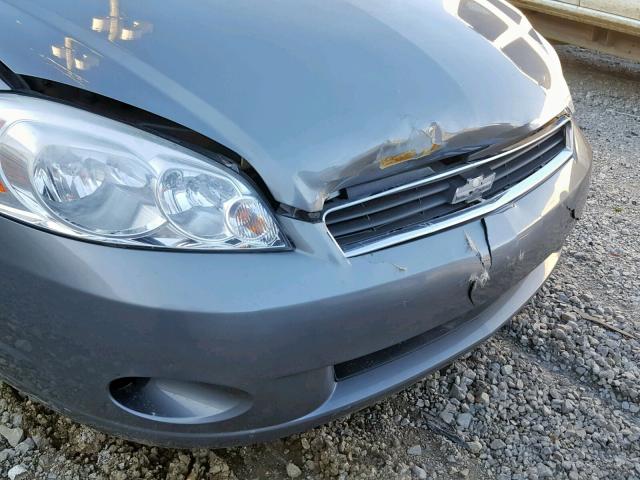 2G1WJ15K769420921 - 2006 CHEVROLET MONTE CARL GRAY photo 9