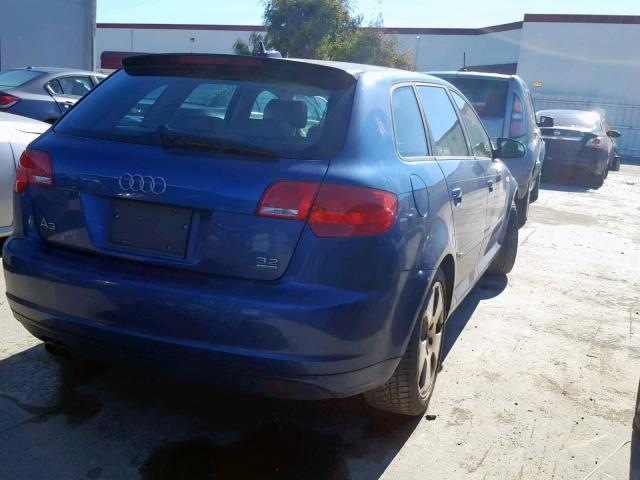 WAUKD78P96A142029 - 2006 AUDI A3 S-LINE BLUE photo 4