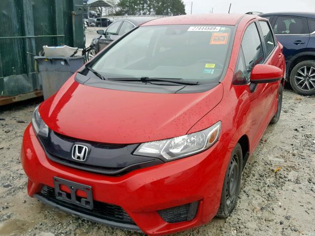 JHMGK5H56HS012948 - 2017 HONDA FIT LX RED photo 2