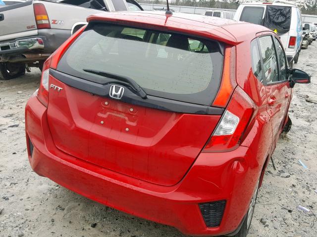 JHMGK5H56HS012948 - 2017 HONDA FIT LX RED photo 4