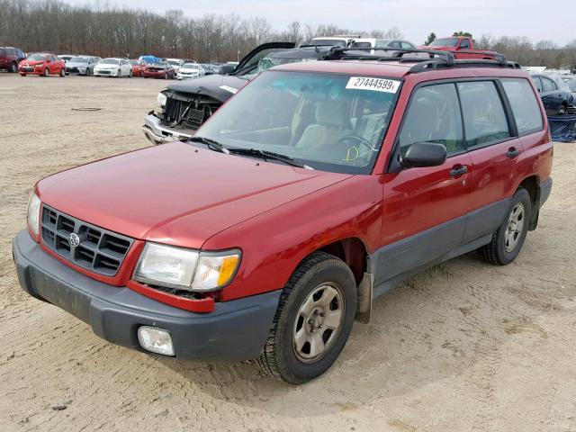 JF1SF6358YH728475 - 2000 SUBARU FORESTER L RED photo 2