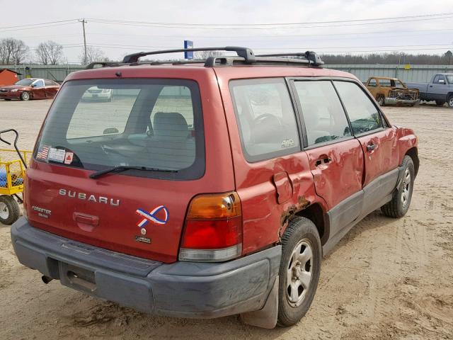 JF1SF6358YH728475 - 2000 SUBARU FORESTER L RED photo 4