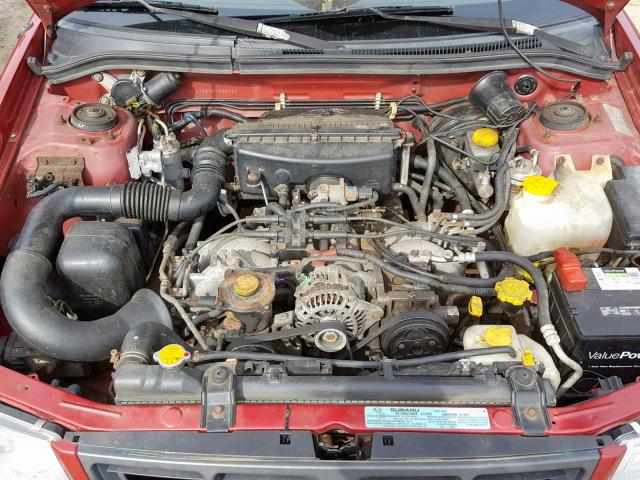JF1SF6358YH728475 - 2000 SUBARU FORESTER L RED photo 7
