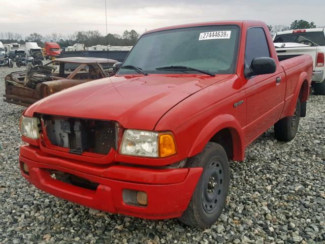 1FTYR10U05PB07159 - 2005 FORD RANGER RED photo 2