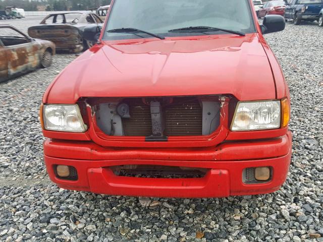 1FTYR10U05PB07159 - 2005 FORD RANGER RED photo 9