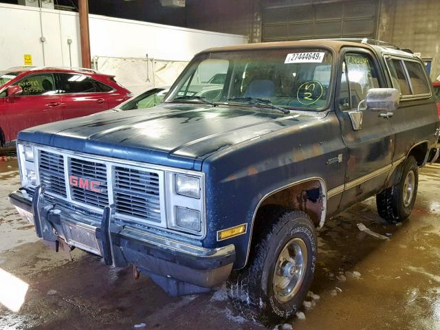 1G5EK18H7GF519092 - 1986 GMC JIMMY K150 BLUE photo 2