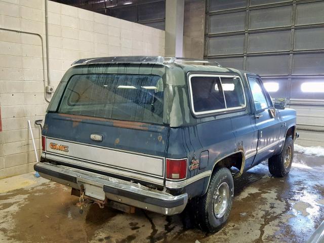 1G5EK18H7GF519092 - 1986 GMC JIMMY K150 BLUE photo 4