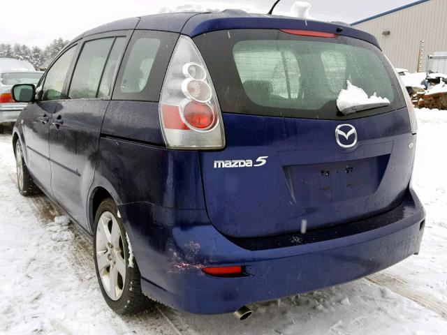 JM1CR29L170133890 - 2007 MAZDA 5 BLUE photo 3