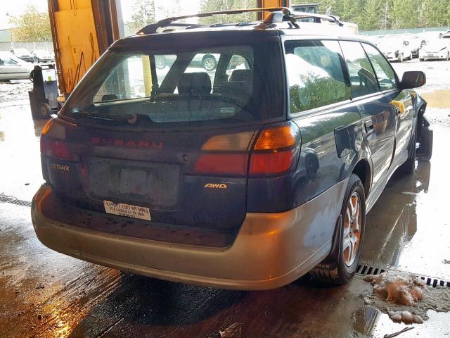 4S3BH665227645976 - 2002 SUBARU LEGACY OUT BLUE photo 4