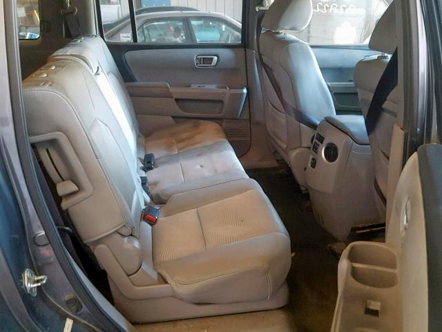 5FNYF4H21DB067423 - 2013 HONDA PILOT LX GRAY photo 6