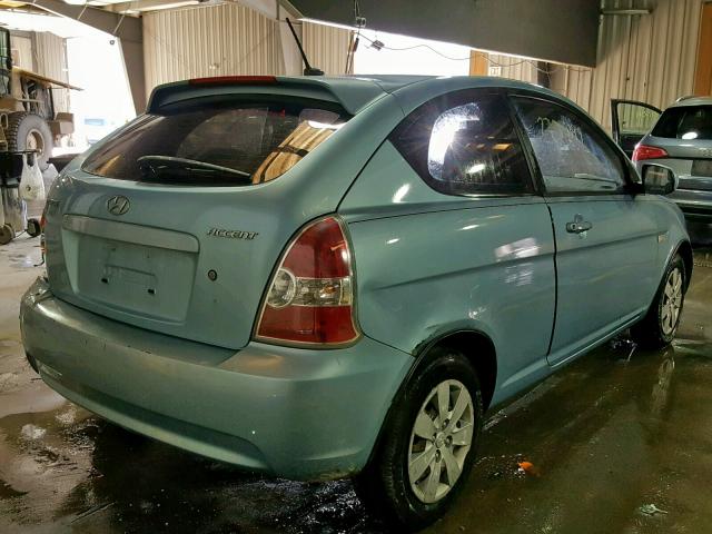 KMHCM3AC8AU164839 - 2010 HYUNDAI ACCENT BLU BLUE photo 4