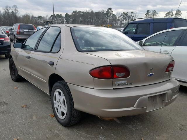 1G1JF524917136371 - 2001 CHEVROLET CAVALIER L TAN photo 3