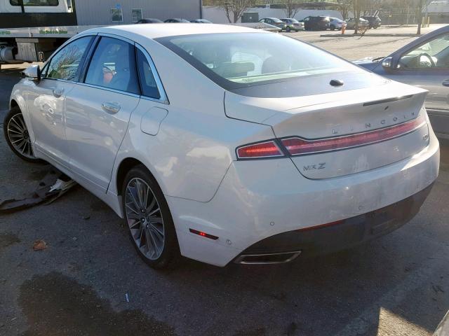 3LN6L2LU4DR826279 - 2013 LINCOLN MKZ HYBRID WHITE photo 3