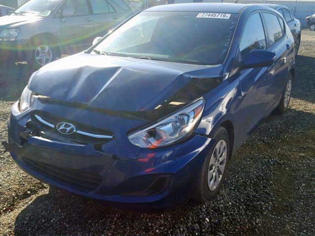 KMHCT5AE7FU206912 - 2015 HYUNDAI ACCENT GS BLUE photo 2