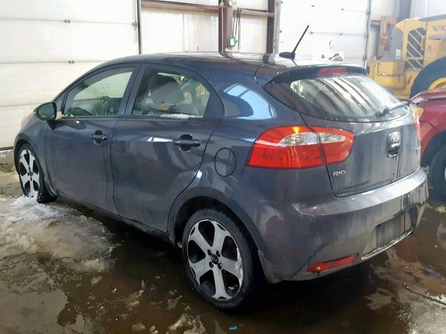 KNADN5A38D6813031 - 2013 KIA RIO EX GRAY photo 3