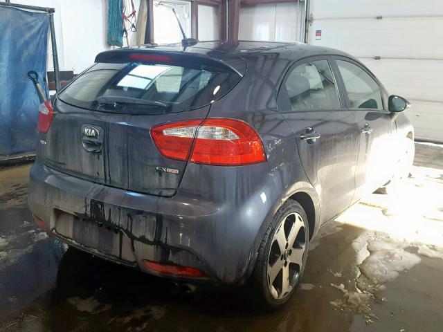 KNADN5A38D6813031 - 2013 KIA RIO EX GRAY photo 4