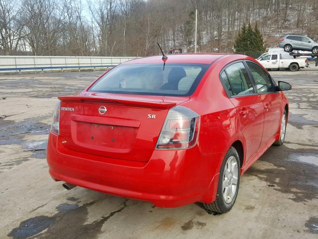 3N1AB6AP7CL689879 - 2012 NISSAN SENTRA 2.0 RED photo 4