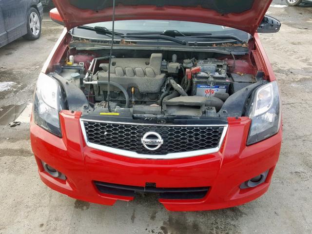 3N1AB6AP7CL689879 - 2012 NISSAN SENTRA 2.0 RED photo 7