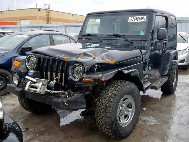 1J4FA49S13P360113 - 2003 JEEP WRANGLER / BLACK photo 2