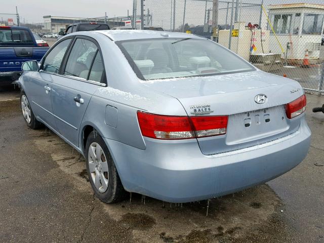 5NPET46C17H295659 - 2007 HYUNDAI SONATA GLS BLUE photo 3