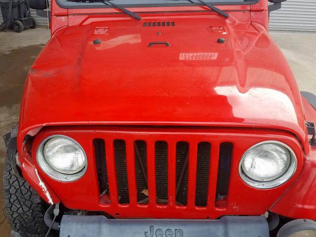 1J4FA64S75P336680 - 2005 JEEP WRANGLER / RED photo 7