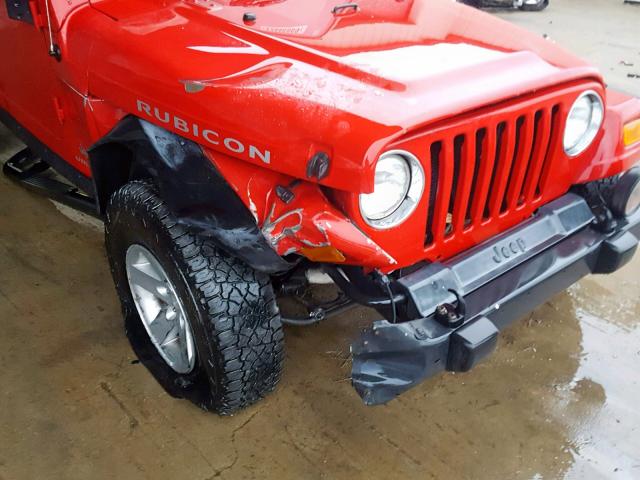 1J4FA64S75P336680 - 2005 JEEP WRANGLER / RED photo 9