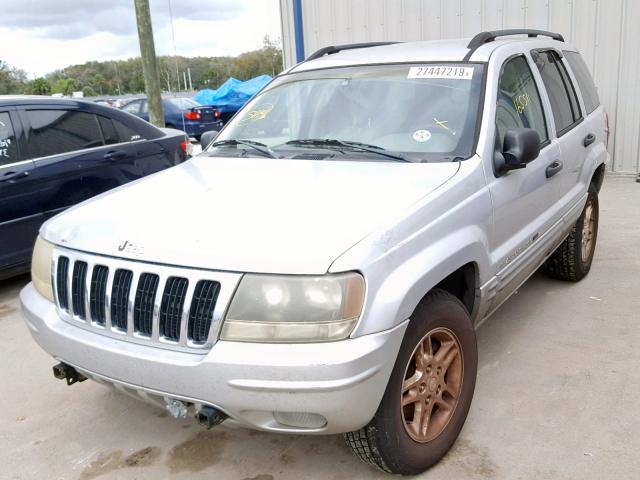 1J4GW48N72C250674 - 2002 JEEP GRAND CHER SILVER photo 2