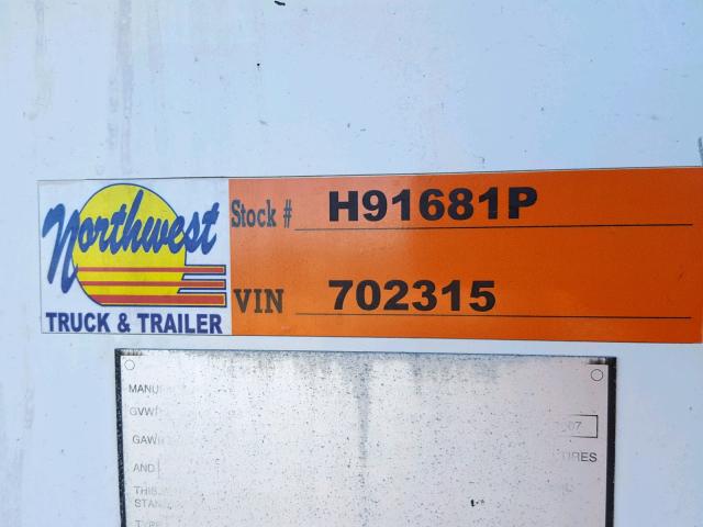 1GRAA0628FW702315 - 2015 GREAT DANE TRAILER TRAILER WHITE photo 10