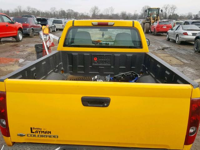 1GCCS149578191139 - 2007 CHEVROLET COLORADO YELLOW photo 6