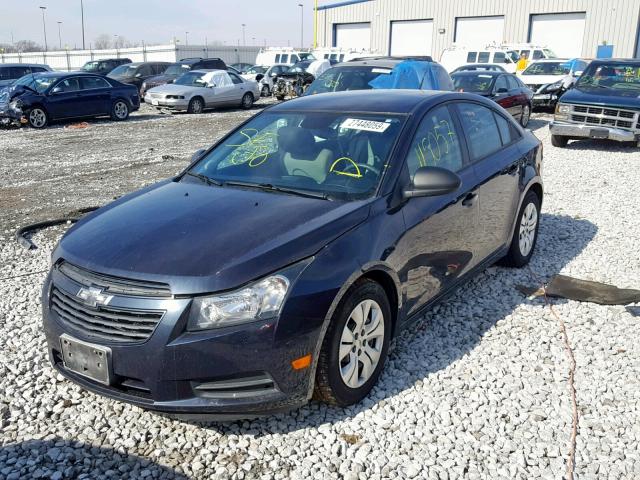 1G1PA5SH7E7188731 - 2014 CHEVROLET CRUZE LS GRAY photo 2