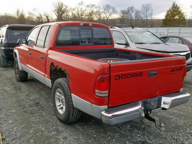 1B7HG2ANX1S347295 - 2001 DODGE DAKOTA QUA RED photo 3