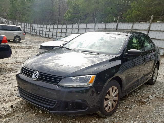 3VW2K7AJ4BM051842 - 2011 VOLKSWAGEN JETTA BASE BLACK photo 2
