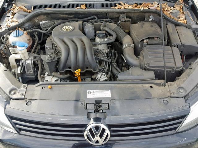 3VW2K7AJ4BM051842 - 2011 VOLKSWAGEN JETTA BASE BLACK photo 7